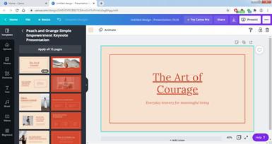 membuat desain presentasi menggunakan canva